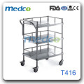 ¡Caliente! Carro médico de acero inoxidable T416